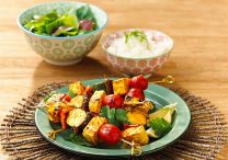 Vegetarian Yellow Curry BBQ Skewers